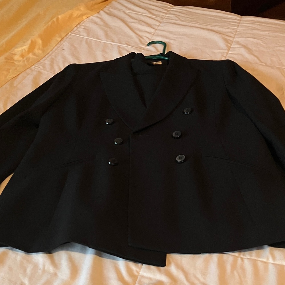 Kasper Black Double-Breasted Blazer